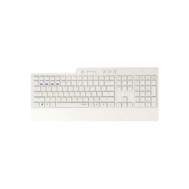 Teclado Rapoo Wireless Y Bluetooth 8200t Portugues 2.4ghz Bt 3.0 4.0 Teclas Multimedia Color Blancomulti Mode