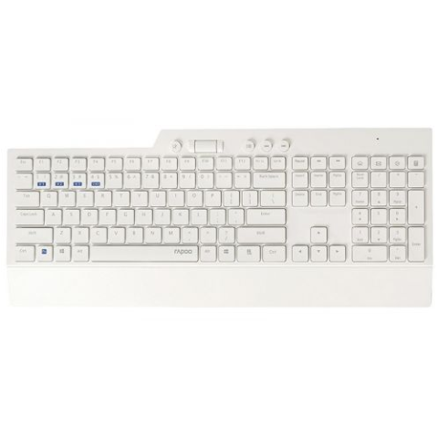 Teclado Rapoo Wireless Y Bluetooth 8200t Portugues 2.4ghz Bt 3.0 4.0 Teclas Multimedia Color Blancomulti Mode