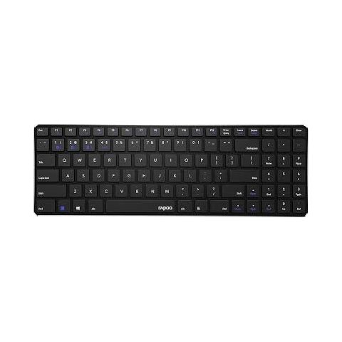 Teclado Rapoo Wireless Y Bluetooth E9300m Portugues 2.4ghz Bt 3.0 4.0 Diseño Ultrafino Negrobase Aluminio Multi Mode