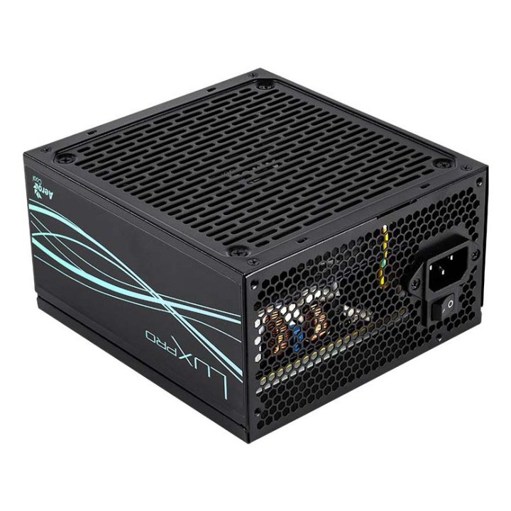 Fuente De Alimentacion Aerocool Lux Pro 550w Certificado 80 Plus Bronze Pfc Activo Vent. 14x14mm