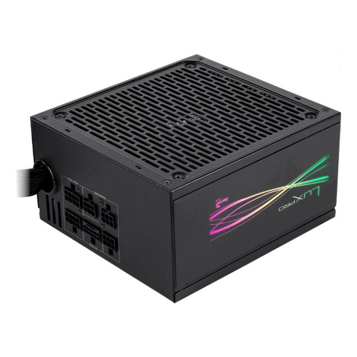 Fuente De Alimentacion Atx Modular Aerocool Lux Pro 750w Certificado 80+ Bronze Apfc Vent. 14cm Rgb