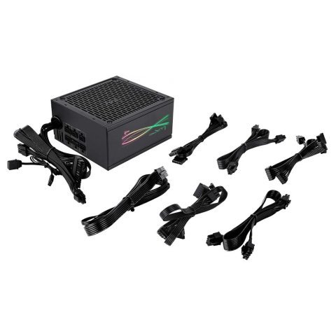 Fuente De Alimentacion Atx Modular Aerocool Lux Pro 850w Certificado 80+ Bronze Apfc Vent.14cm Rgb