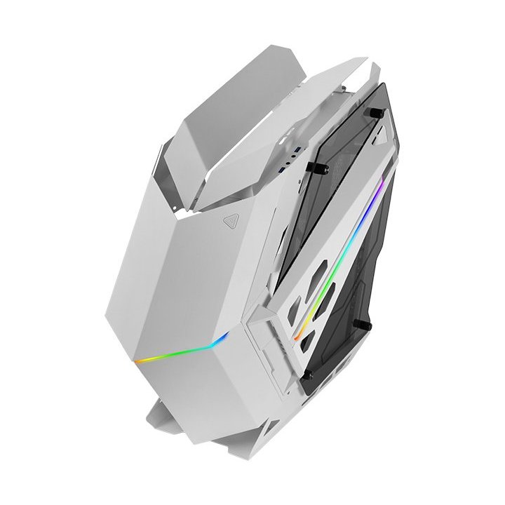 Caja Atx Semitorre Mars Gaming Titan White Diseño Extremo Capacidad Xxl Iluminacion Argb Con Hub