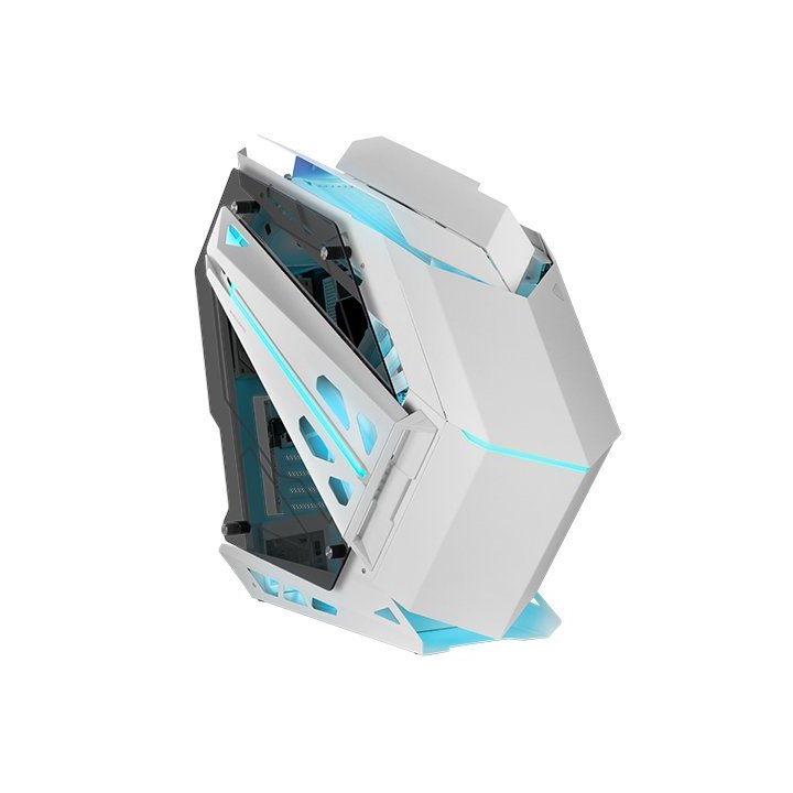 Caja Atx Semitorre Mars Gaming Titan White Diseño Extremo Capacidad Xxl Iluminacion Argb Con Hub