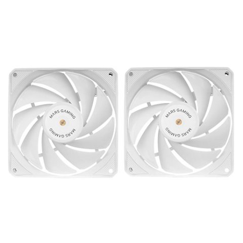 Ventilador Interno Mars Gaming Mfnclx2w Kit De Dos Fbd De Cobre 120mm Conexion Pwm Color Blanco