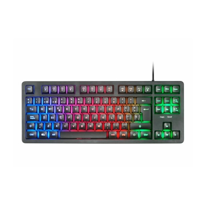Teclado H-mech Gaming Mars Gaming Mk023 Frances Color Negro Tamaño Compacto Tkl Iluminacion Rgb