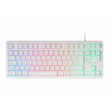 Teclado H-mech Gaming Mars Gaming Mk023 Frances Color Blanco Tamaño Compacto Tkl Iluminacion Rgb 2