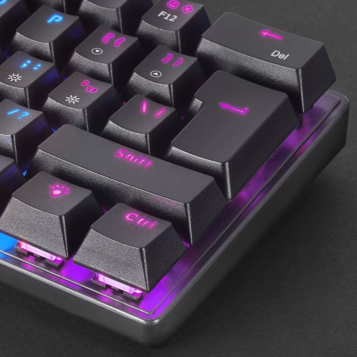 Teclado Mecanico Ultra Compacto Mars Gaming Mk60 Italiano Black Switch Azul Pr100hz Anti-ghosting Avanzado Iluminacion Rgb