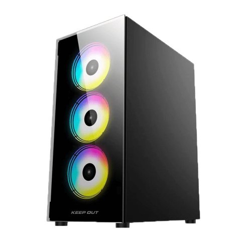 Caja Microatx Approx Xc-210 Glass 1x3.5” 2x2.5” 1xusb2.0 1xusb3.0 Gpu Max. 305mm Lat. Cristal Templado Negro