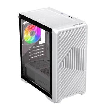 Caja Microatx Approx Xc-220w Glass 1x3.5” 2x2.5” 1xusb2.0 2xusb3.0 Gpu Max. 330mm Lat. Cristal Templado Blanco