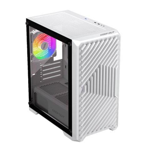 Caja Microatx Approx Xc-220w Glass 1x3.5” 2x2.5” 1xusb2.0 2xusb3.0 Gpu Max. 330mm Lat. Cristal Templado Blanco