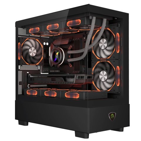 Caja Microatx Approx Xc-220 Glass 1x3.5” 1x2.5” 1xusb2.0 1xusb3.0 Gpu Max. 420mm Cristal Templado Negro