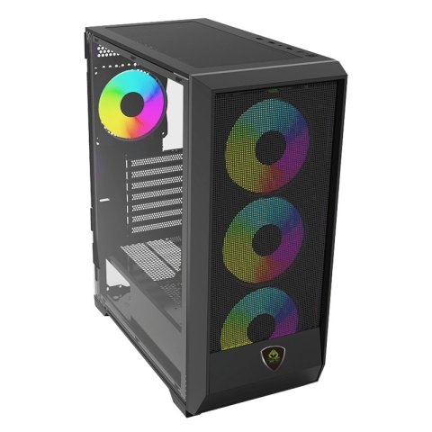 Caja Atx Semitorre Approx Xc-501 Mesh 2x3.5” 2x2.5” 1xusb2.0 1xusb3.0 1xusb-c Gpu Max. 360mm Color Negro