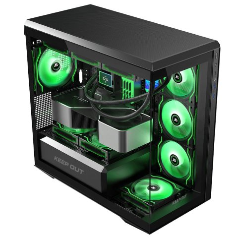 Caja Microatx Approx Xc-905 Pro+ 1x3.5” 1x2.5” 1xusb2.0 1xusb3.0 Gpu Max. 430mm Cristal Temp. Negro