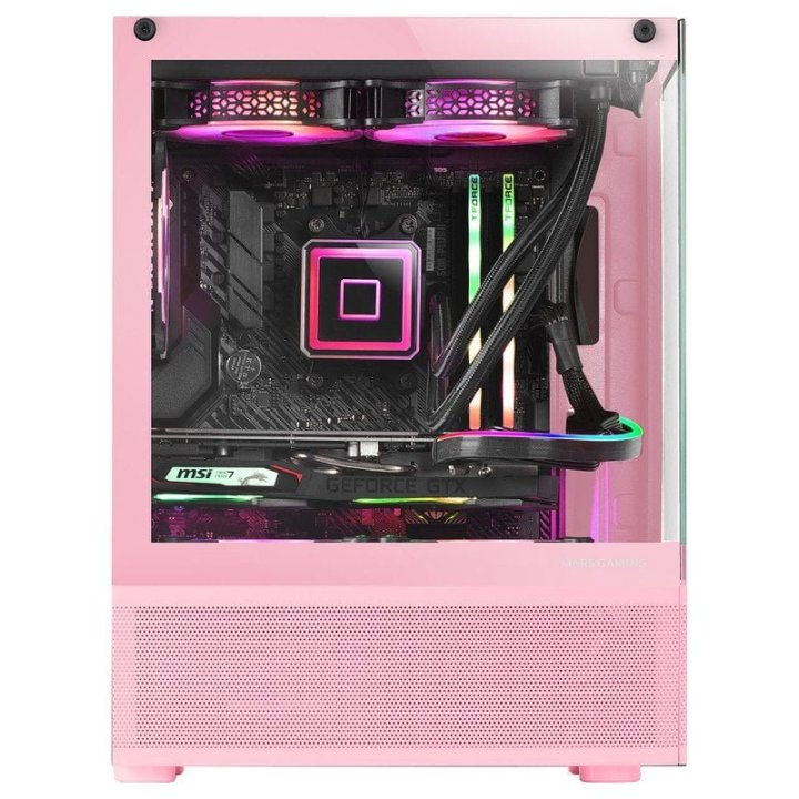 Caja Microatx Gaming Mars Gaming Mc-sep Pink...