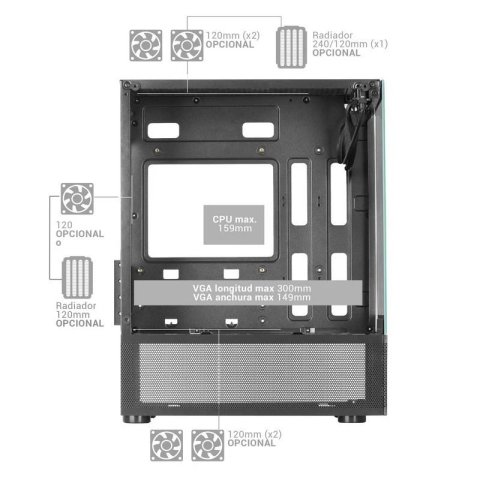 Caja Microatx Gaming Mars Gaming Mc-sep Pink...