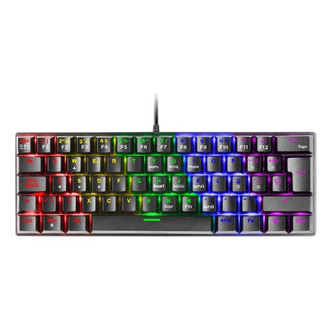 Teclado Mecanico Ultra Compacto Mars Gaming Mk60r Italiano Black Switch Rojo Pr De 100hz Anti-ghosting Avanzado Iluminacion R