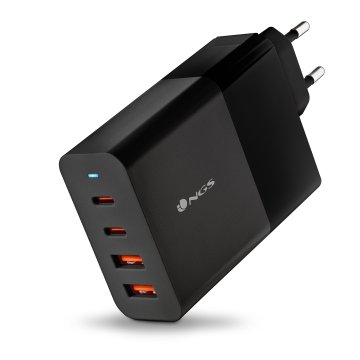 Cargador De Pared Ngs Ultrarrapido De 100w Gan Con 2xusb-c Pd 2xusb-a