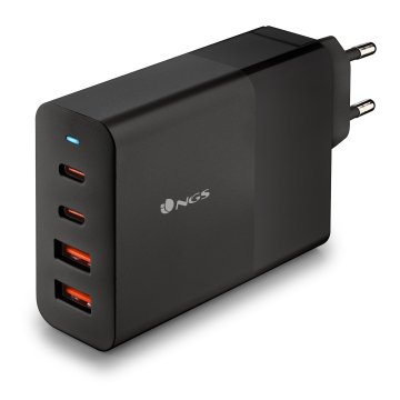 Cargador De Pared Ngs Ultrarrapido De 100w Gan Con 2xusb-c Pd 2xusb-a 2