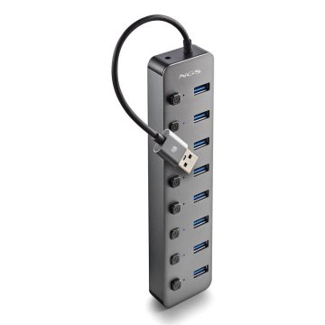 Hub Usb 3.0  Ngs Con 8 Puertos Con Interruptor Independiente 2
