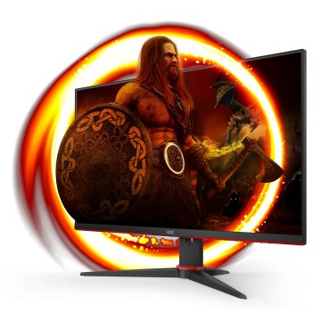 Monitor 24" Dp Hdmi Aoc 24g2spae bk Ips Fhd 165hz 1ms 300cd Vesa 100x100 2x2w Color Negro Rojo 2