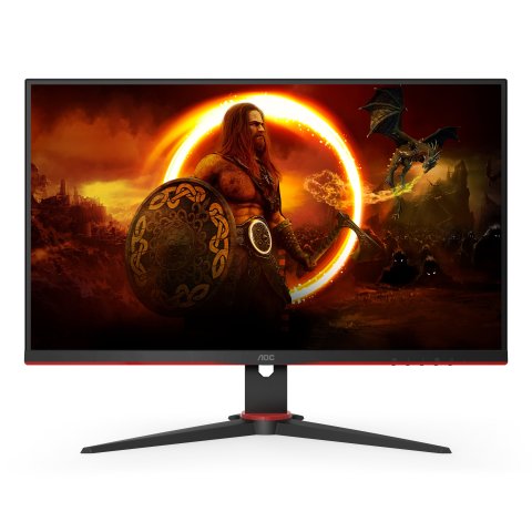Monitor 24" Dp Hdmi Aoc 24g2spae bk Ips Fhd 165hz 1ms 300cd Vesa 100x100 2x2w Color Negro Rojo