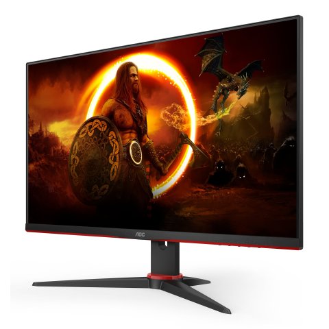 Monitor 24" Dp Hdmi Aoc 24g2spae bk Ips Fhd 165hz 1ms 300cd Vesa 100x100 2x2w Color Negro Rojo