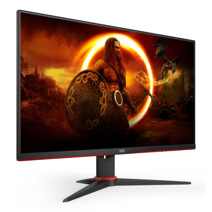 Monitor 24" Dp Hdmi Aoc 24g2spae bk Ips Fhd 165hz 1ms 300cd Vesa 100x100 2x2w Color Negro Rojo