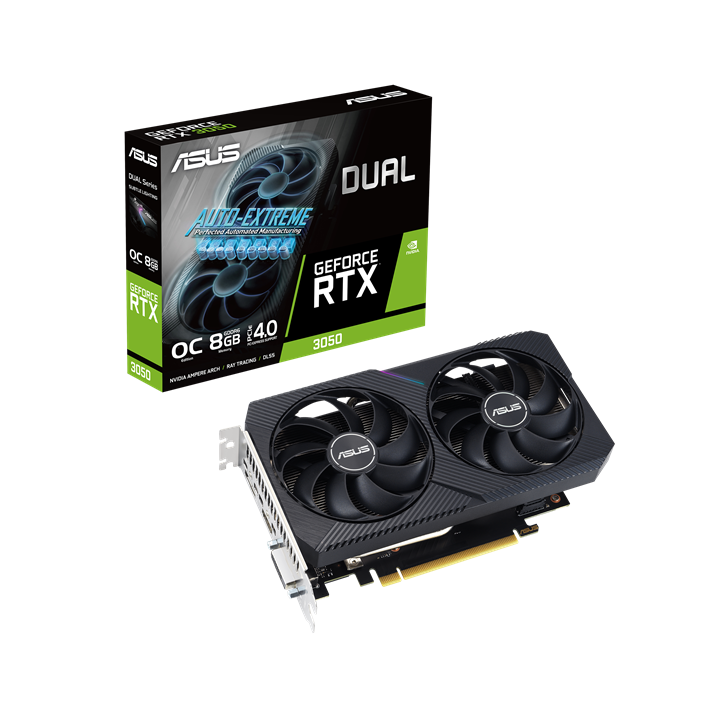 Vga Asus Dual-rtx3050-o8g-v2 Oc Edition Displayport Hdmi Dvi Cuda 2560 Reloj 1852mhz 128bit 90yv0gh6