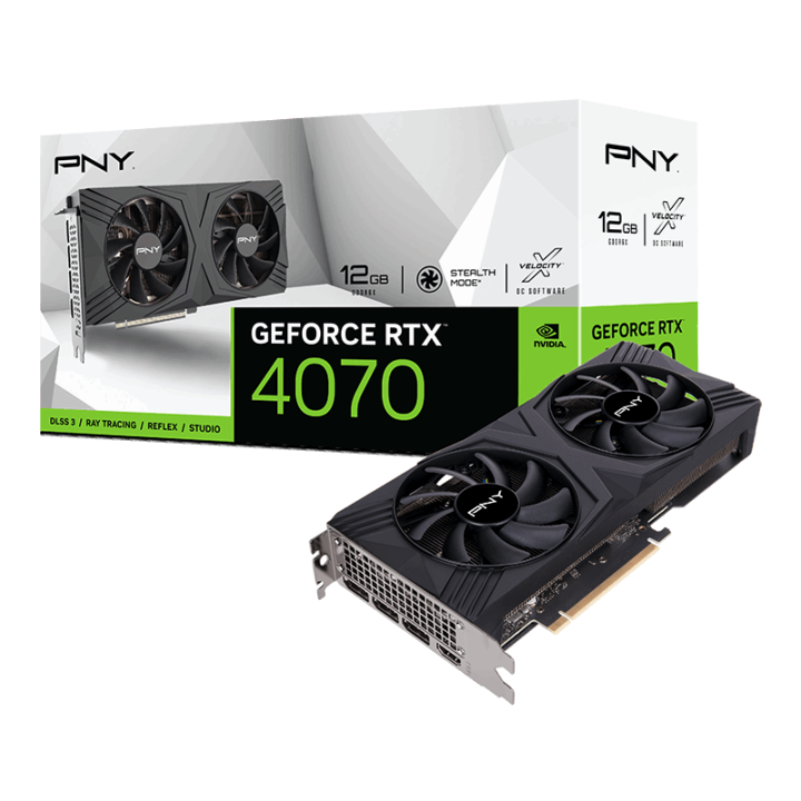 Vga Pny Geforce Rtx 4070 12gb Verto Dual Fan Edition Vcg407012dfxpb1