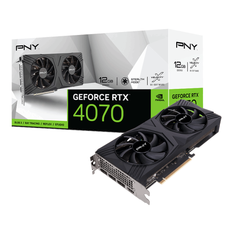 Vga Pny Geforce Rtx 4070 12gb Verto Dual Fan Edition Vcg407012dfxpb1