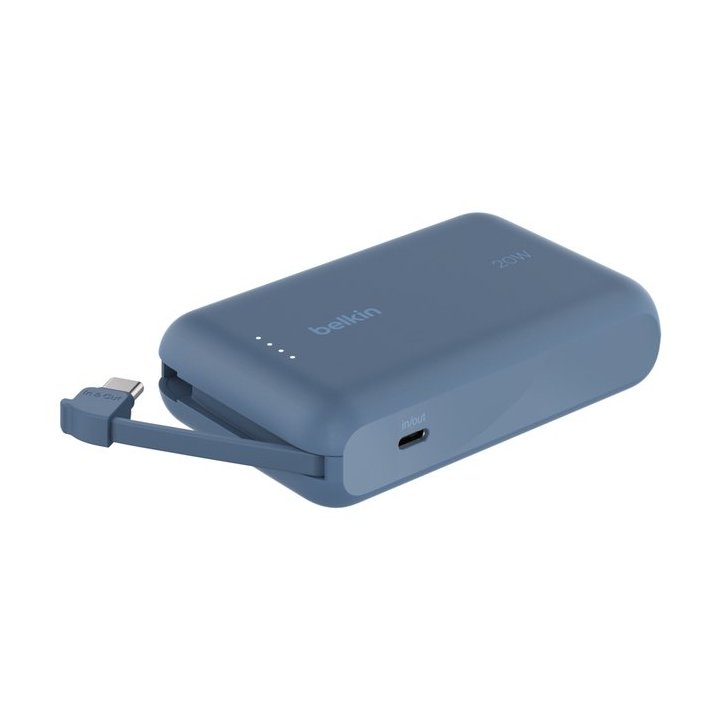 Powerbank Belkin Bpb021hqbl Boost Charge 10,000 Mah Con Cable Integrado Charge Usb-c 20w Azul