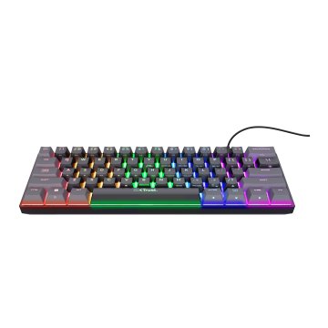 Teclado Mecanico Trust Gaming Gxt 867 Acira Compacto Usb-a usb-c Iluminacion Rgb Interruptores Rojos Mecanicos Otemu 2