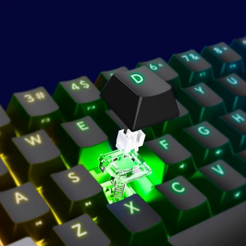 Teclado Mecanico Trust Gaming Gxt 867 Acira Compacto Usb-a usb-c Iluminacion Rgb Interruptores Rojos Mecanicos Otemu