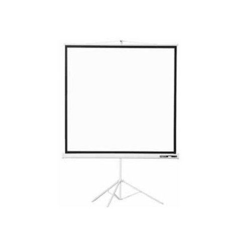 (km0) Pantalla Con Tripode Approx (111") 200x200 Para Proyectar, Tela Blanco Y Trasera Negra Cash30