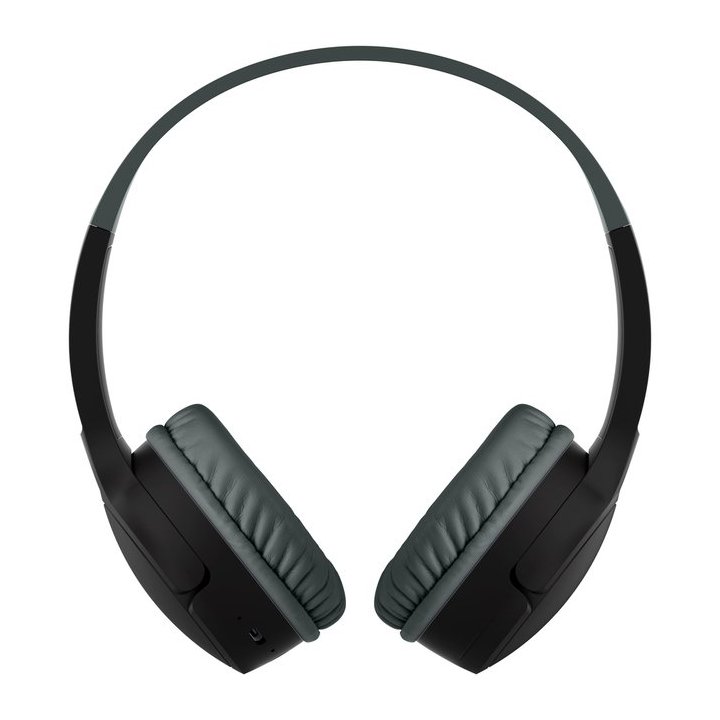 Headset Bluetooth Belkin Aud002btbkv3 Supraaural Carga Por Usb-c Color Negro Kids