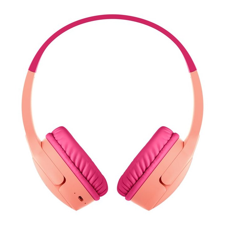 Headset Bluetooth Belkin Aud002btbpkv3 Supraaural Carga Por Usb-c Color Rosa  Kids