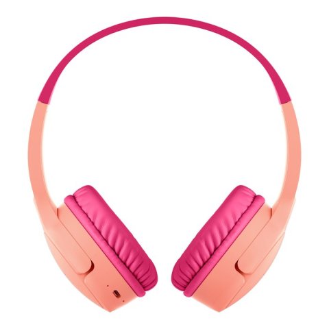 Headset Bluetooth Belkin Aud002btbpkv3 Supraaural Carga Por Usb-c Color Rosa  Kids