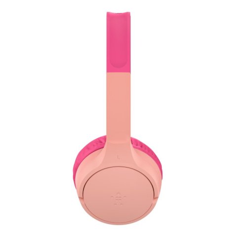 Headset Bluetooth Belkin Aud002btbpkv3 Supraaural Carga Por Usb-c Color Rosa  Kids