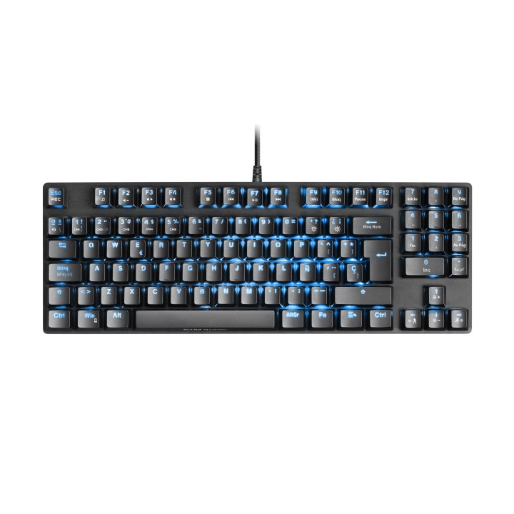 (km0) Teclado Mecanico Compacto Tkl Mars Gaming Mkrevo Pro Black Switch Outemu Pro Red Cash30mcu Iluminacion Full Rgb Pad Num