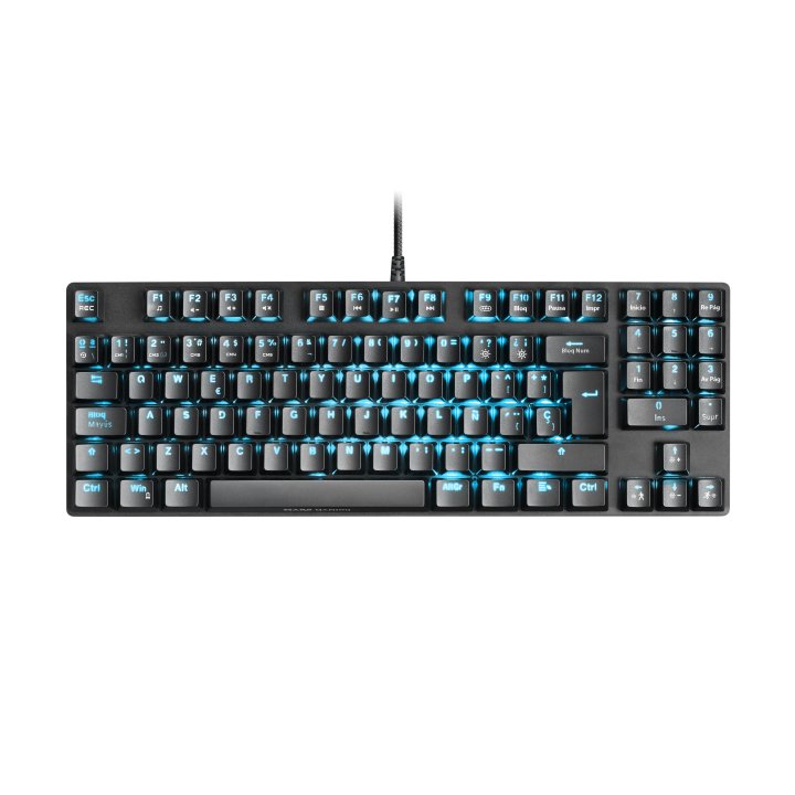 (km0) Teclado Mecanico Compacto Tkl Mars Gaming Mkrevo Pro Black Switch Outemu Pro Red Cash30mcu Iluminacion Full Rgb Pad Num