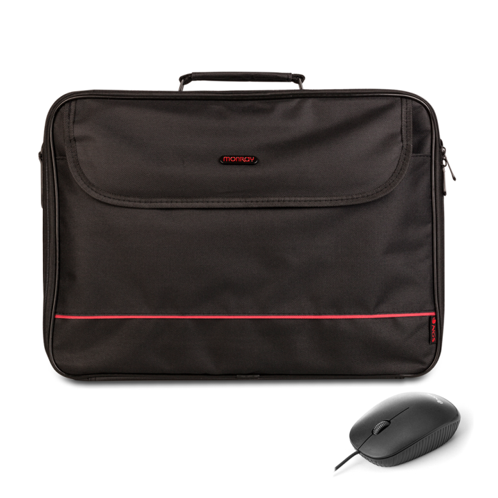 Maletin Ngs Bureau Kit Maletin Passenger 
Hasta 16"+raton Optico Usb Fog Negro 
