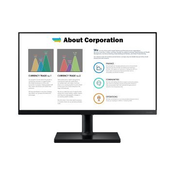 Monitor 22" Dp Hdmi Vga Samsung Lf22t450fqrxen 75hz 2xhdmi 5ms Regulable Altura Pivotante 2