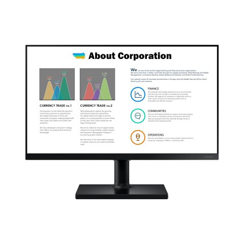 Monitor 24" Dp Hdmi Samsung Lf24t450fqrxen Fhd 75hz 5ms Freesync Regulable Altura 