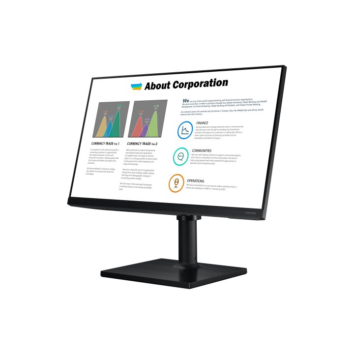Monitor 24" Dp Hdmi Samsung Lf24t450fqrxen Fhd 75hz 5ms Freesync Regulable Altura 