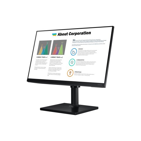 Monitor 24" Dp Hdmi Samsung Lf24t450fqrxen Fhd 75hz 5ms Freesync Regulable Altura 
