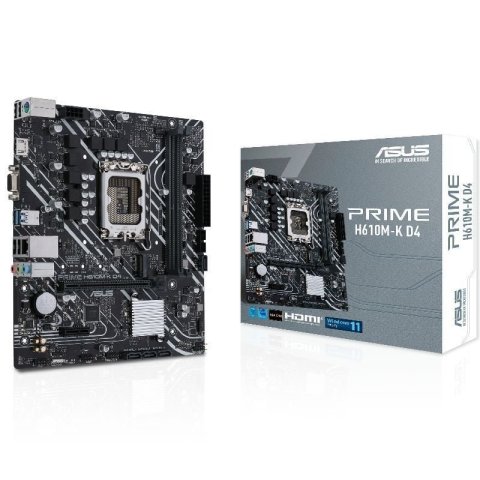 Pb Asus Prime H610m-k D4 Skt 1700 Intel Gen 12º/13º M-atx 2xddr4 3200mhz Hdmi Vga 2pcie M.2 Glan Usb3.2