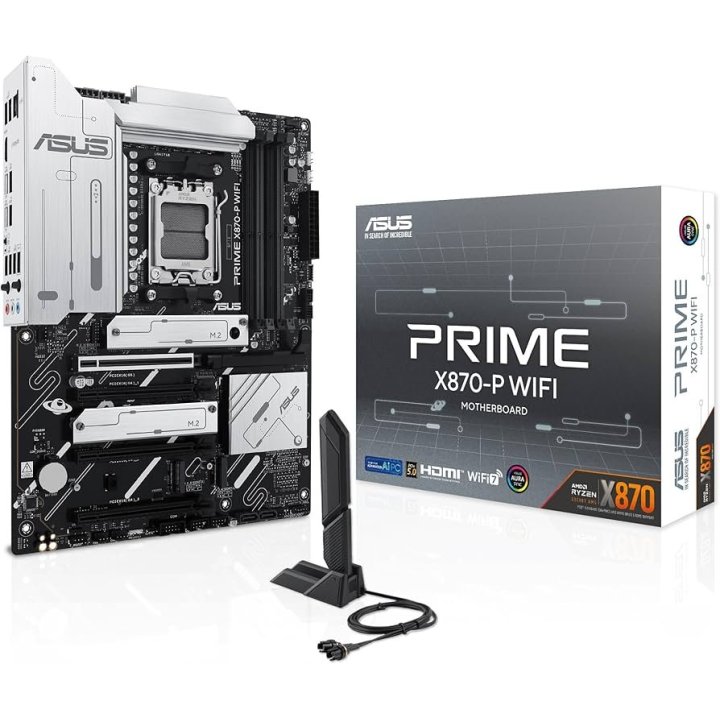 Pb Asus Prime X870-p Wifi Amd Skt Am5 Ddr5-sdram 8000mhz Displayport 1,4 Hdmi 4xusb 3,2 Usb4x2