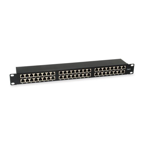 Patch Panel 48 Puertos Categoria 6 Apantallado  1u Color Negro Equip 326449
