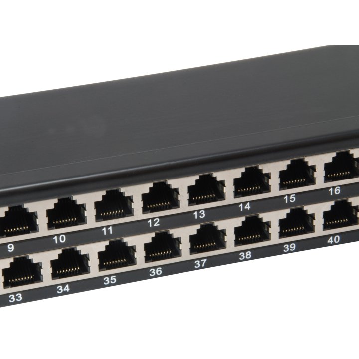 Patch Panel 48 Puertos Categoria 6 Apantallado  1u Color Negro Equip 326449